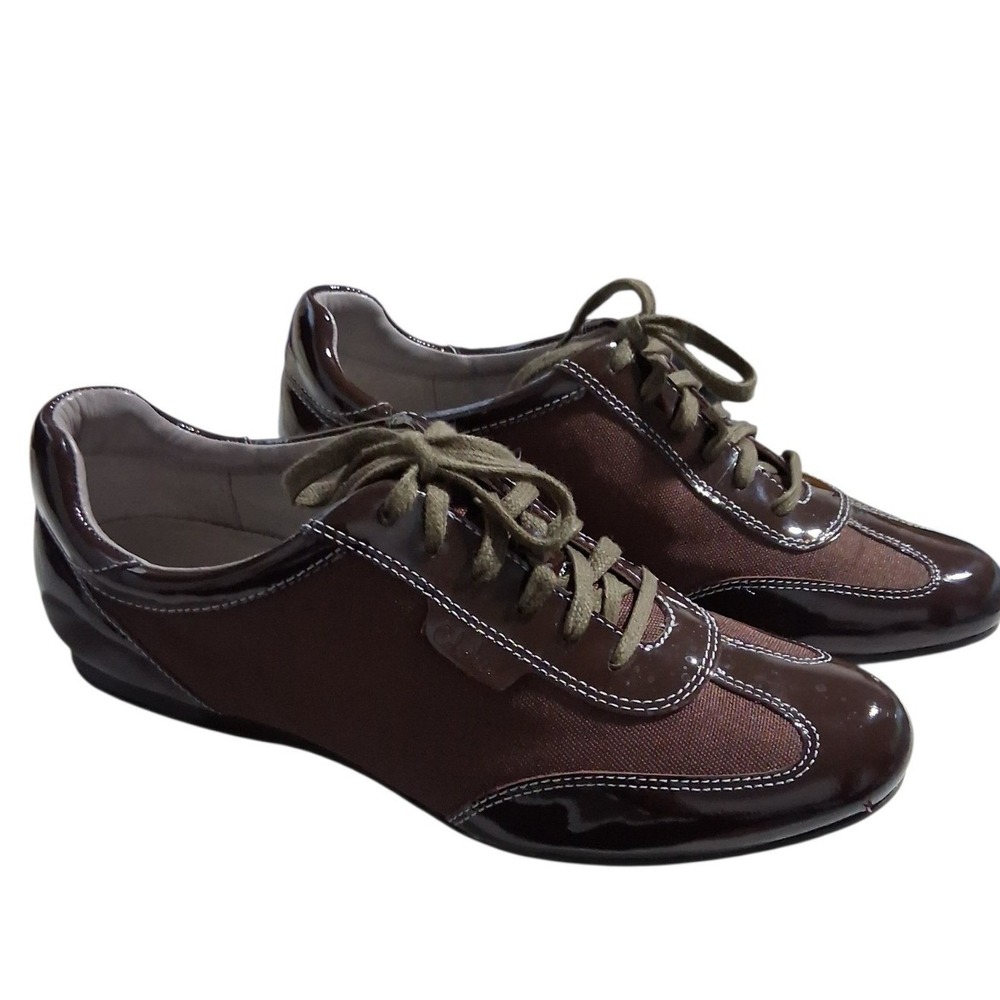 Y2k Cole Haan x Nike Air Women's Size 6B Canvas Patent Leather Preppy Shoes